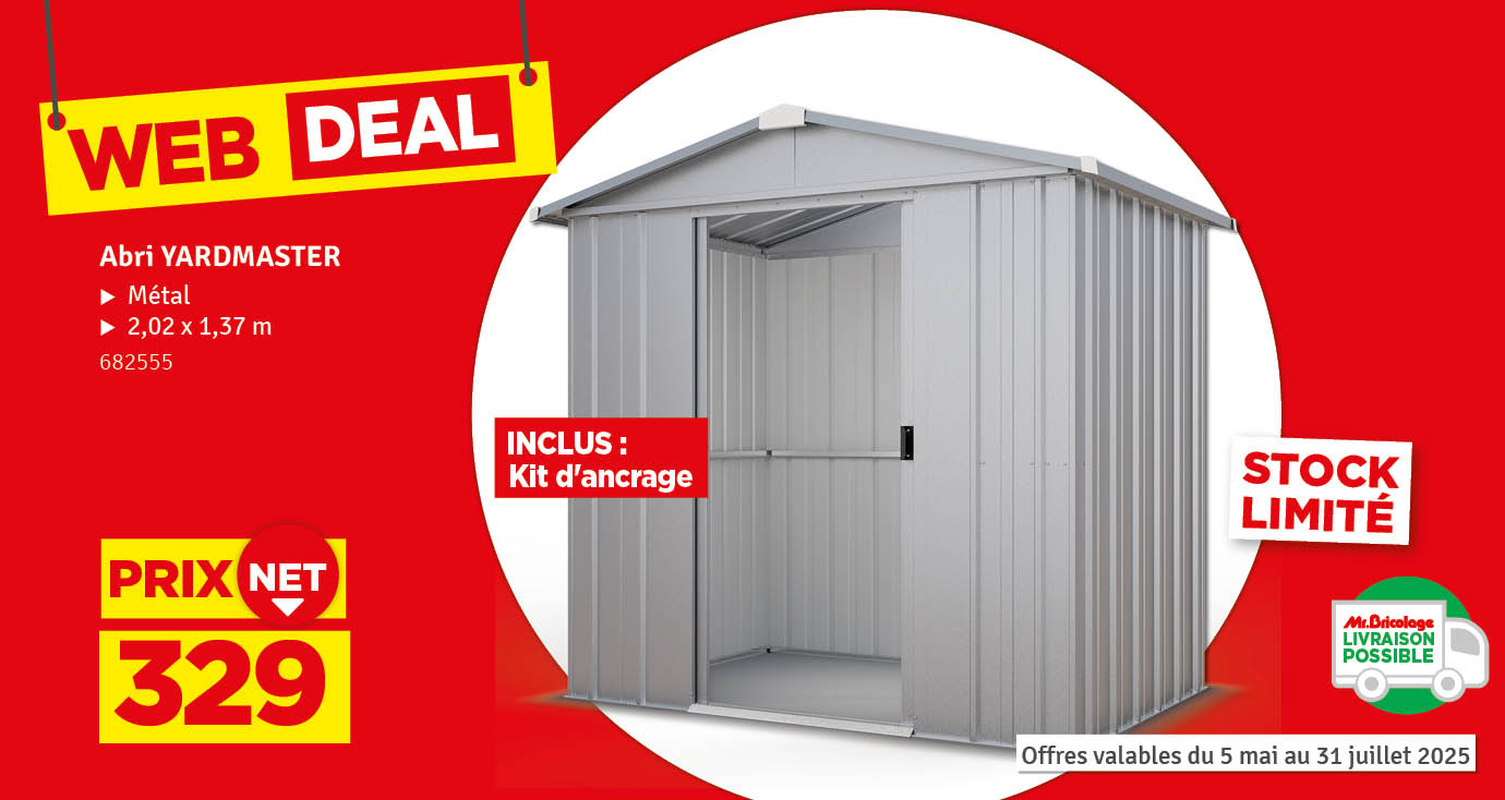 Web deal - Abri de jardin en métal 2,02 x 1,37 x 1,89 m